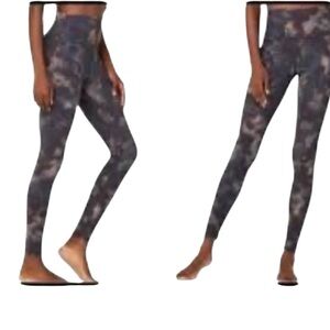 Rachel Zoe High Waist Ponte Leggings Black Gray Tie-Dye Multi Print Womens M
